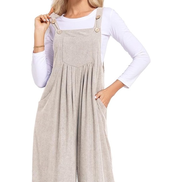 Amazon Essentials Pants - Amazon Essentials Light Tan Jumpsuit